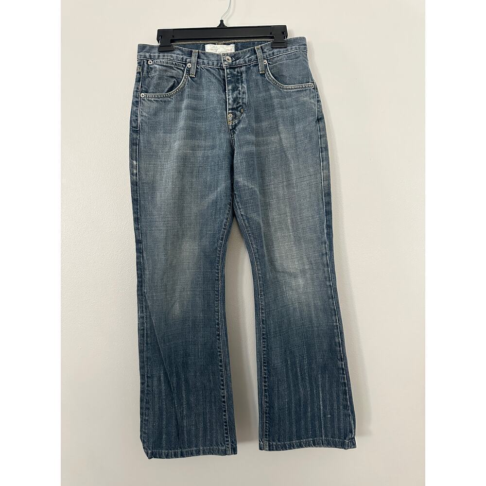 Paper Denim & Cloth Wide Leg Bootcut Pinstripe Jeans sz 31